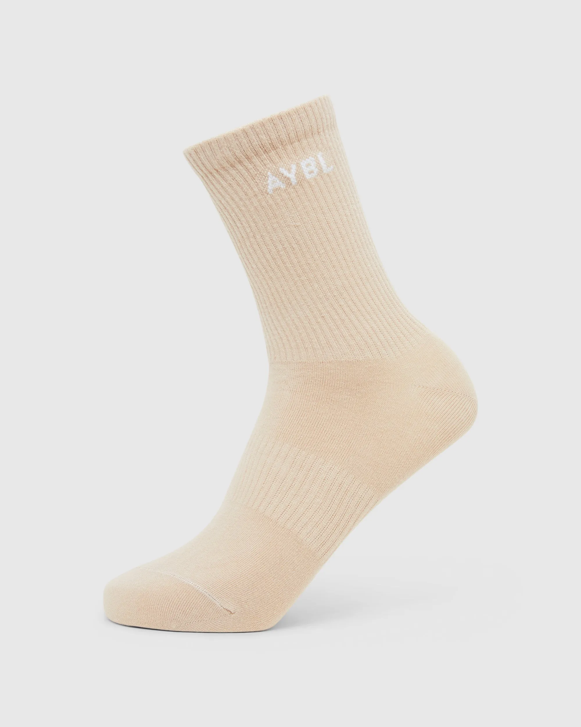 Everyday Crew Socks (3 Pack) - Nude/Mocha/Brown