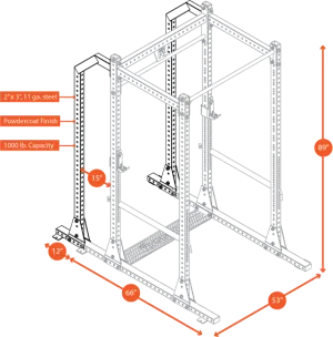 Extension for Y100 Rugged Series Full Rack (Extension Only, Rack Not Included)