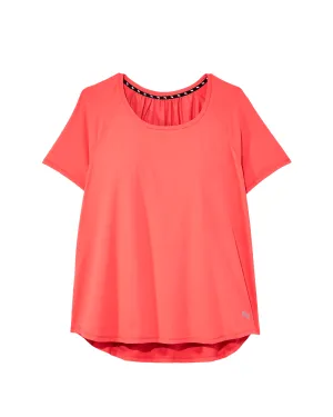 Fern Tee with Mesh Details | Coral