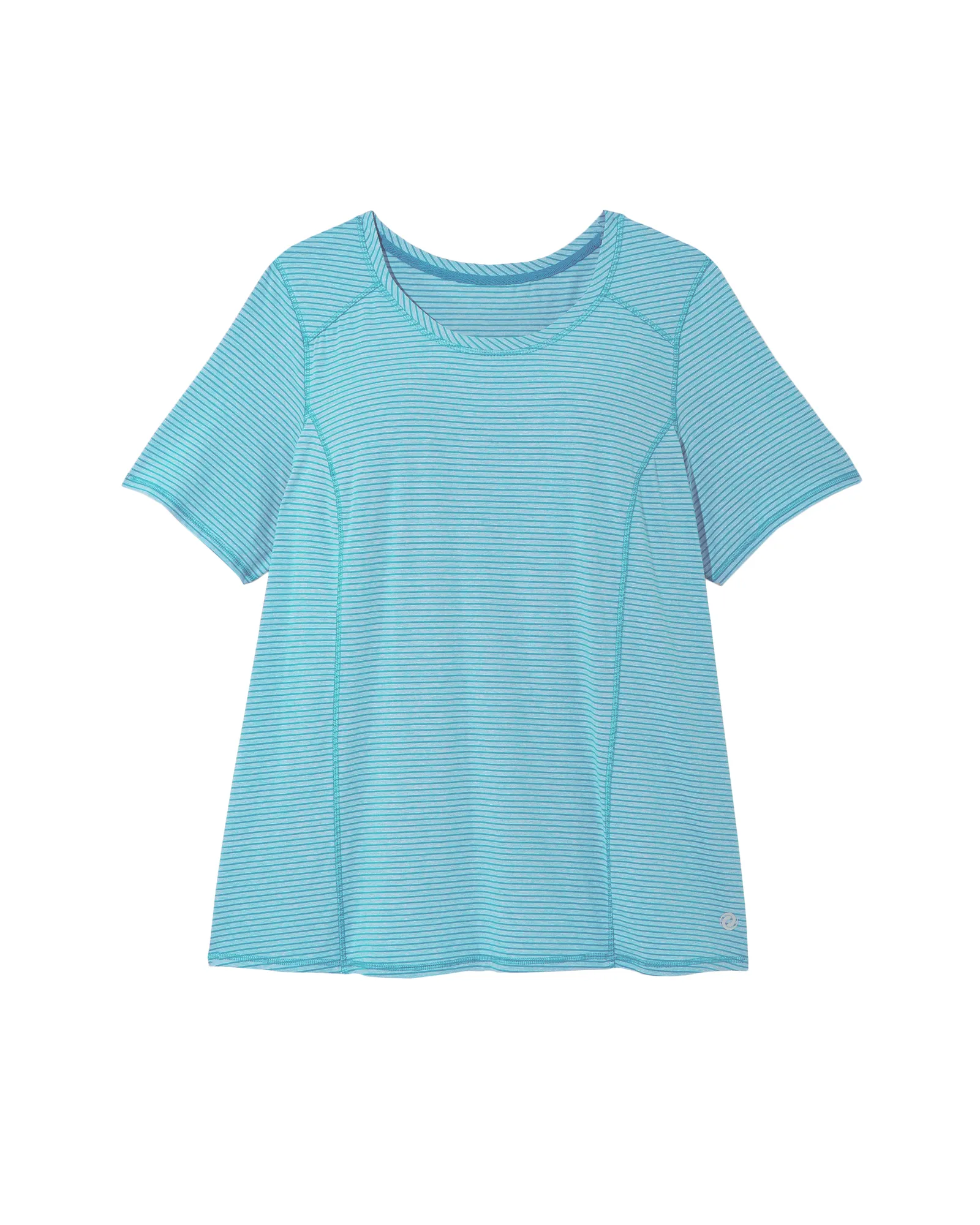 Fleur Tee | Turquoise / White