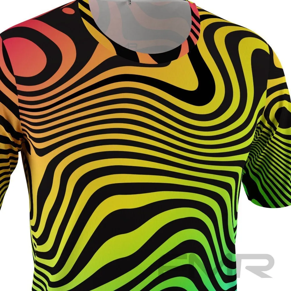 FMR Men's Rainbow Zebra Short Sleeve Shirt