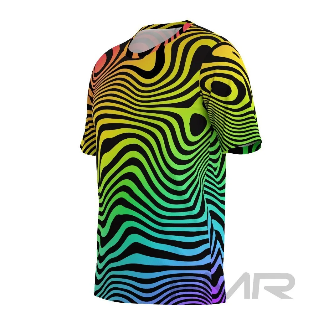 FMR Men's Rainbow Zebra Short Sleeve Shirt