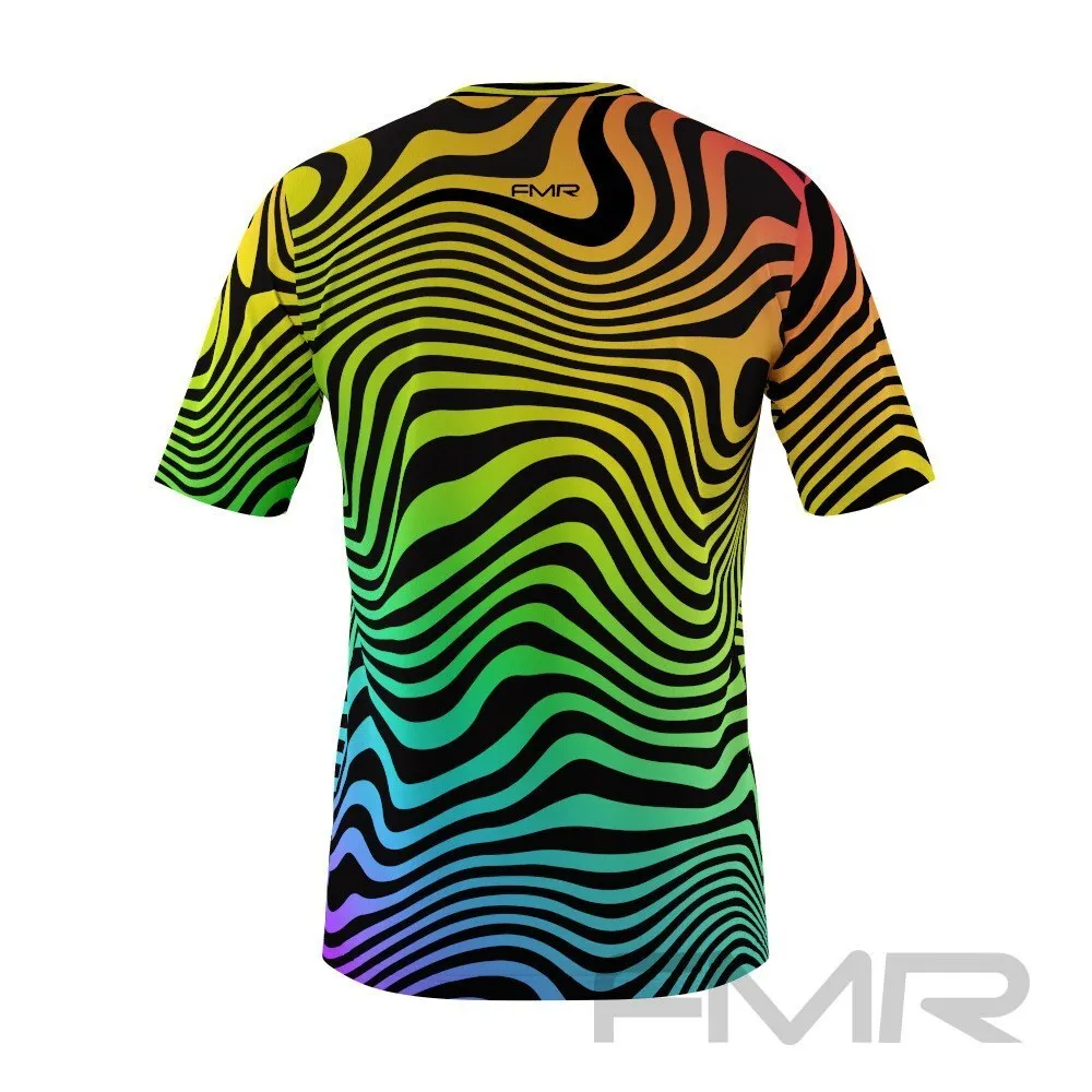 FMR Men's Rainbow Zebra Short Sleeve Shirt