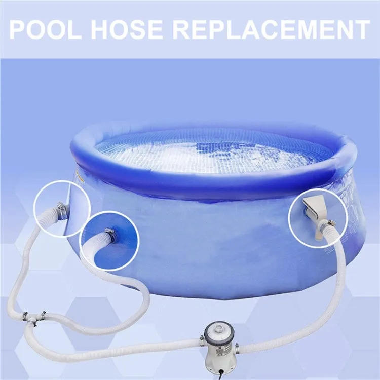 For Intex Swimming Pool Filter Pump Replacement 2 Hoses 4 Clamps Blue