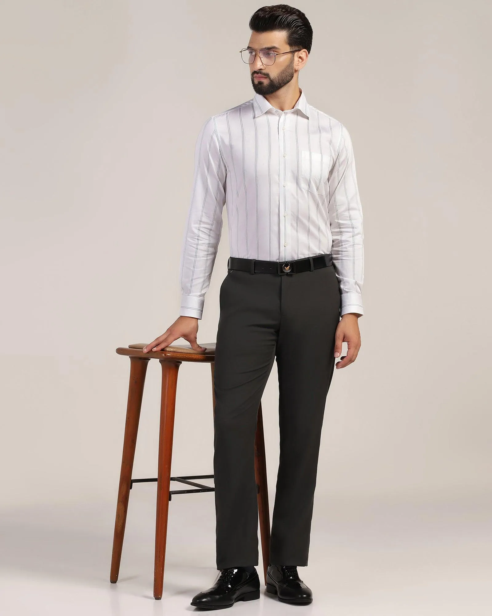 Formal White Stripe Shirt - Kolt