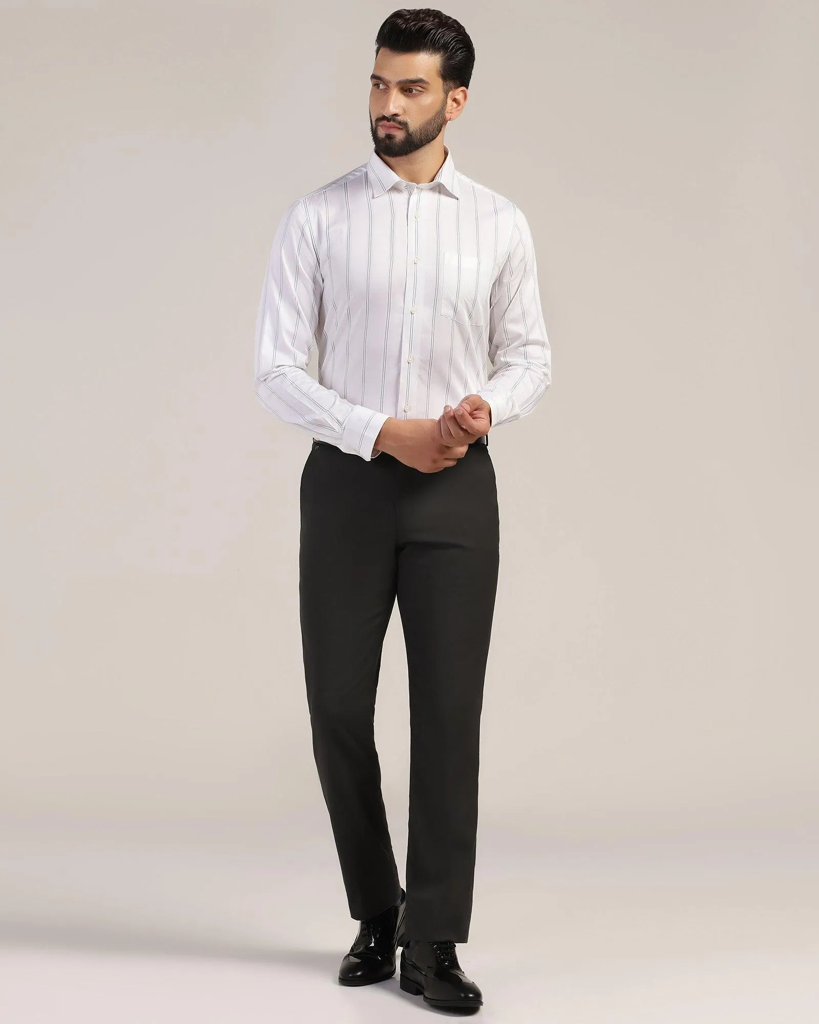 Formal White Stripe Shirt - Kolt