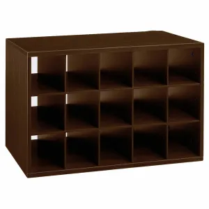 freedomRail Big O-Box Cubby Unit - Chocolate Pear