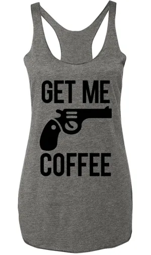 GET ME COFFEE Gray Tank Top