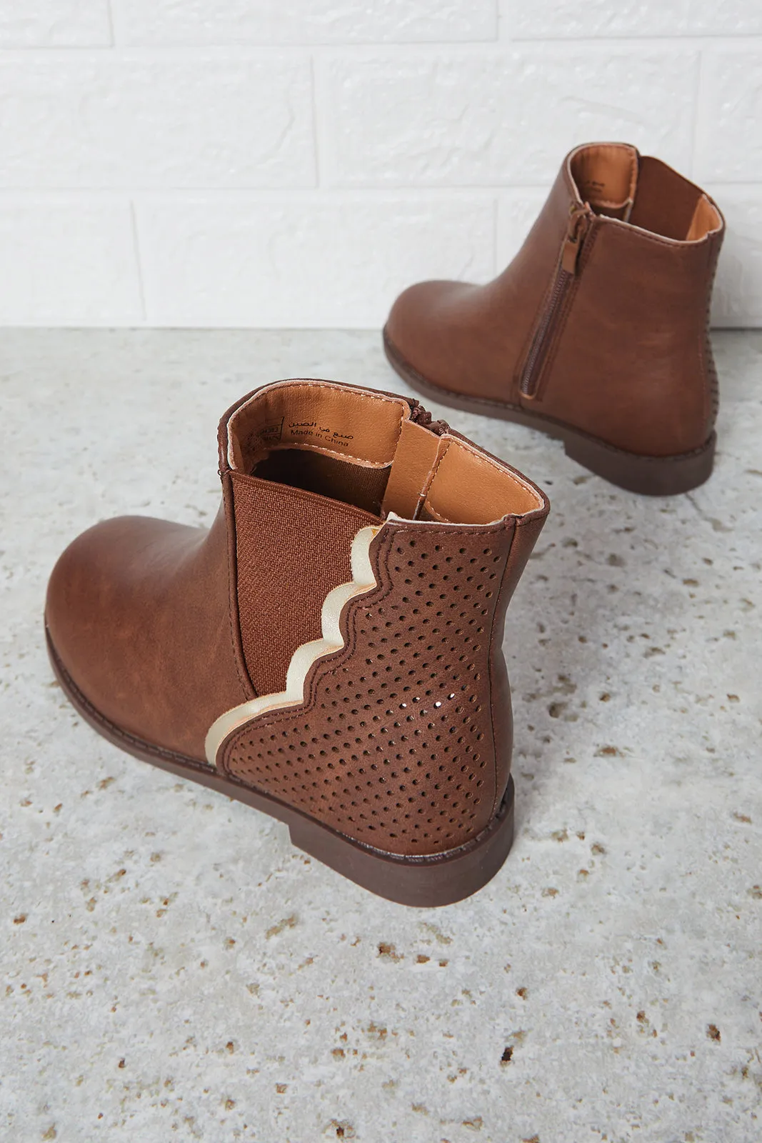 Girls Brown Chelsea Boots