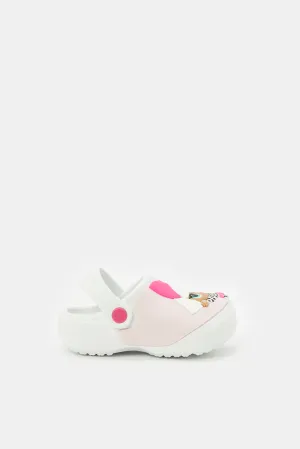 Girls White Lol Character Clog