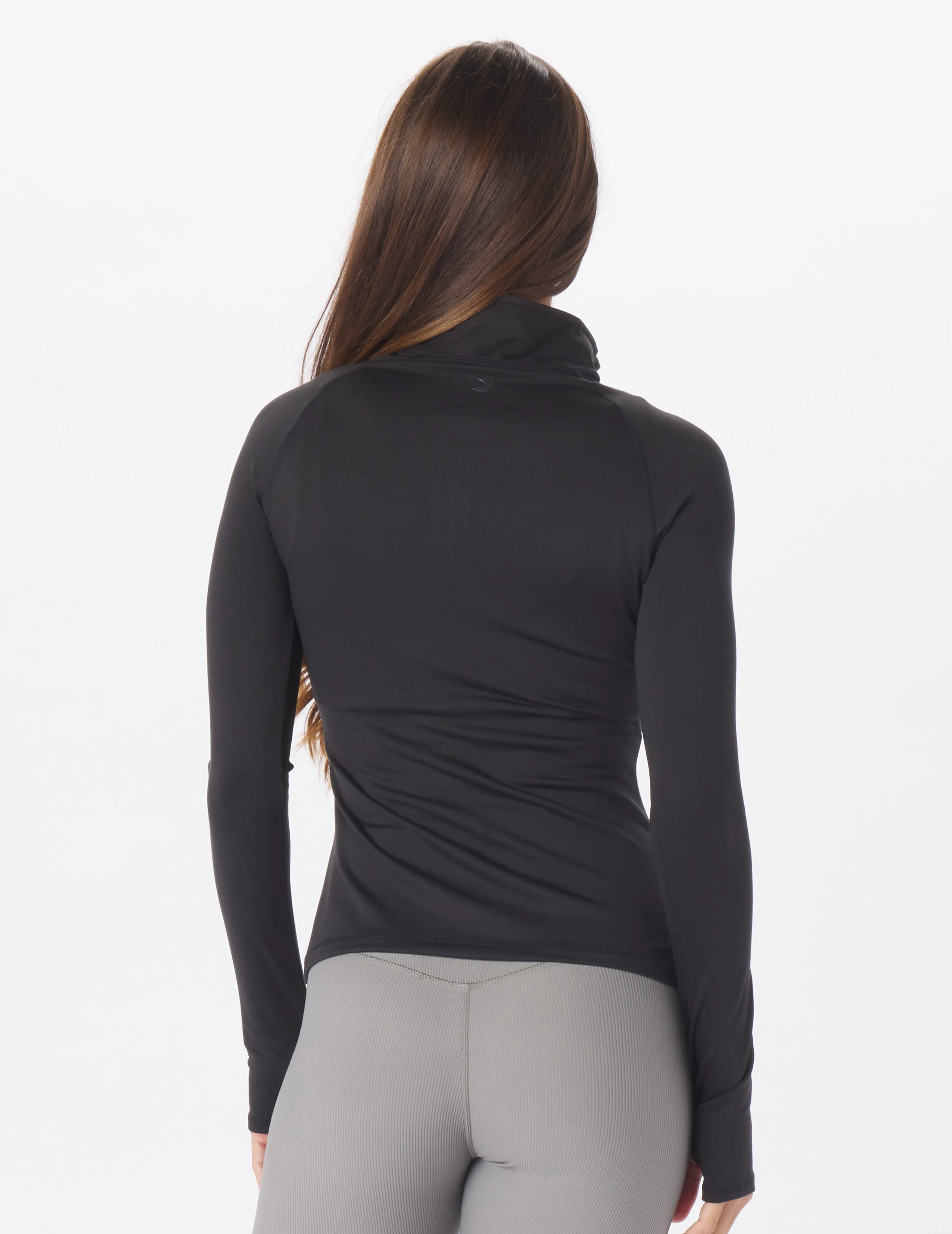 Glyde Quarter Zip: Black