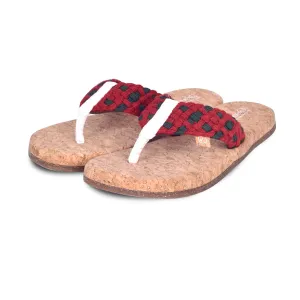 GREENSOLE  ALFA SCARLET WOMEN'S SLIPPERS - RED