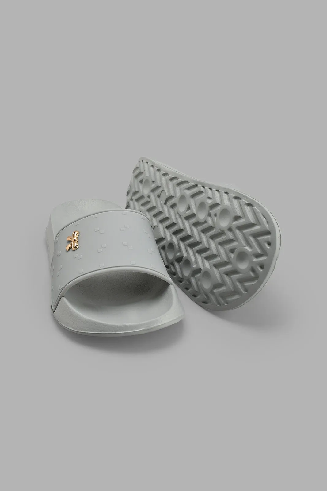 Grey Slide With Strap