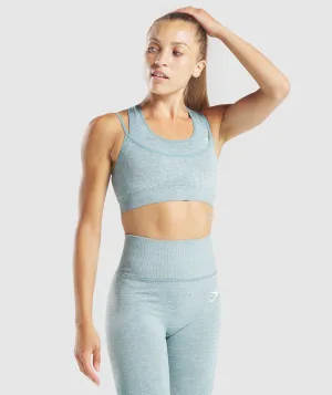 Gymshark Vital Rise Sports Bra - Light Green Marl