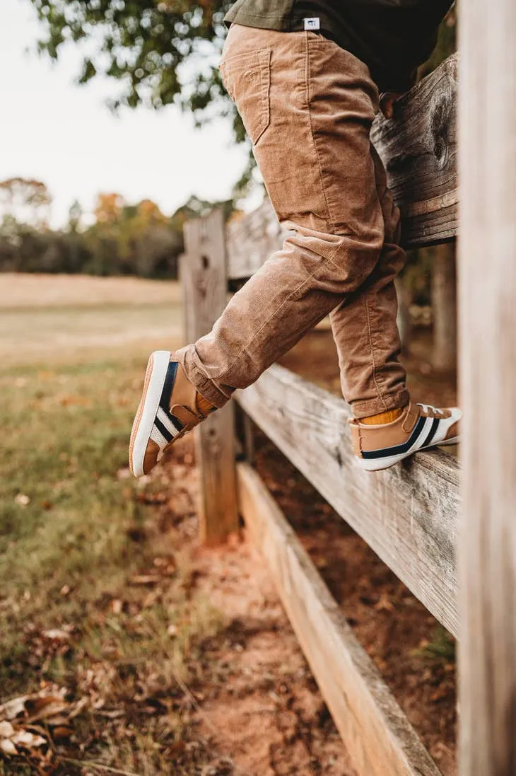 Henry Low Top - Brown and Navy