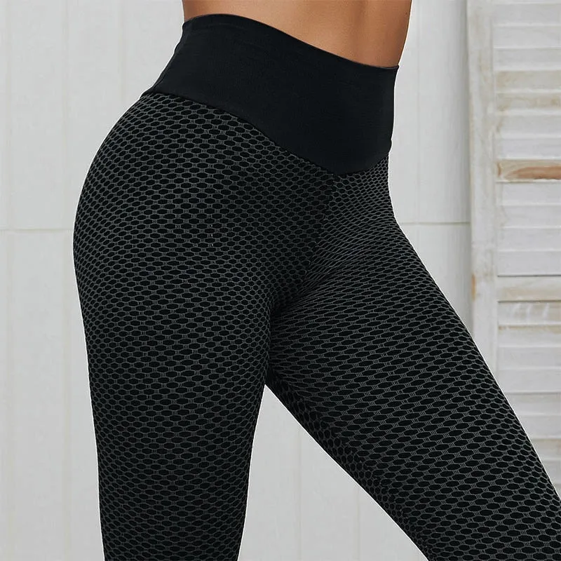 High Waist Fitness Push Up Ladies Seamless Workout Pants Leggings Polyester Casual Wear