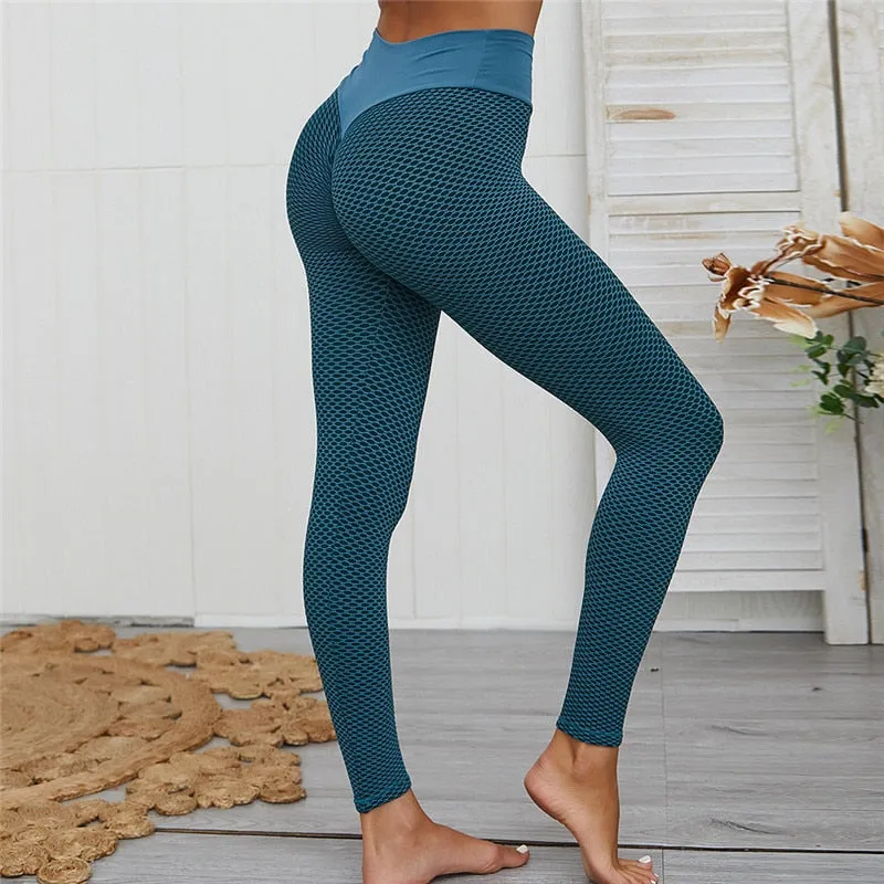 High Waist Fitness Push Up Ladies Seamless Workout Pants Leggings Polyester Casual Wear