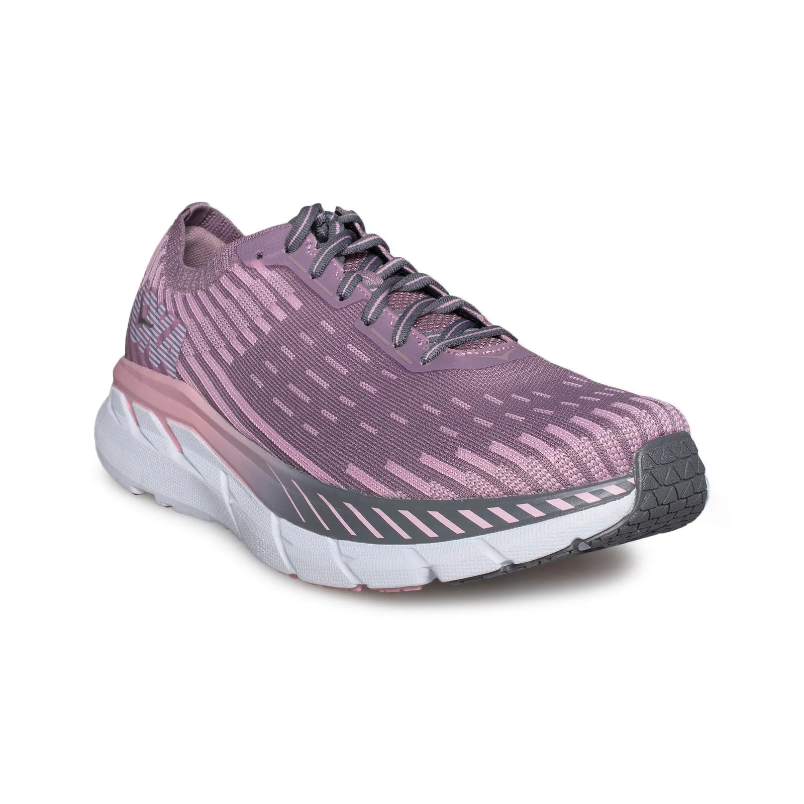 Hoka One One Clifton 5 Knit Cameo/Pink Toadstool Running Shoes - Women's