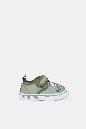 Infant Boys Green Velcro Pump