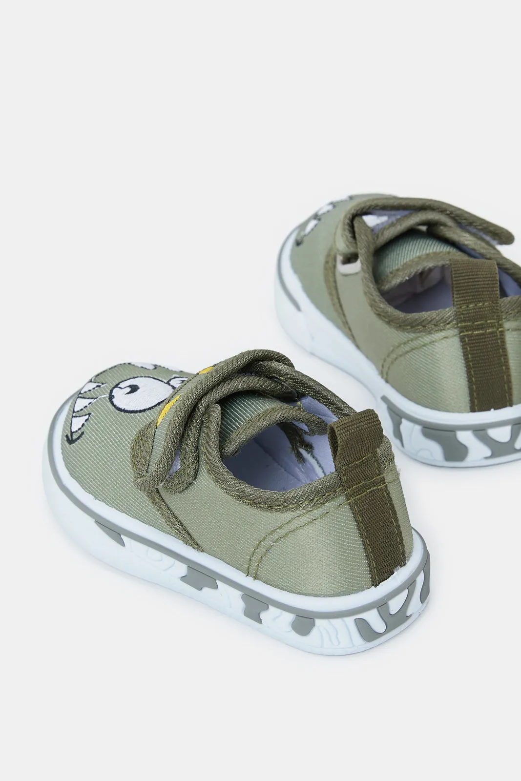 Infant Boys Green Velcro Pump