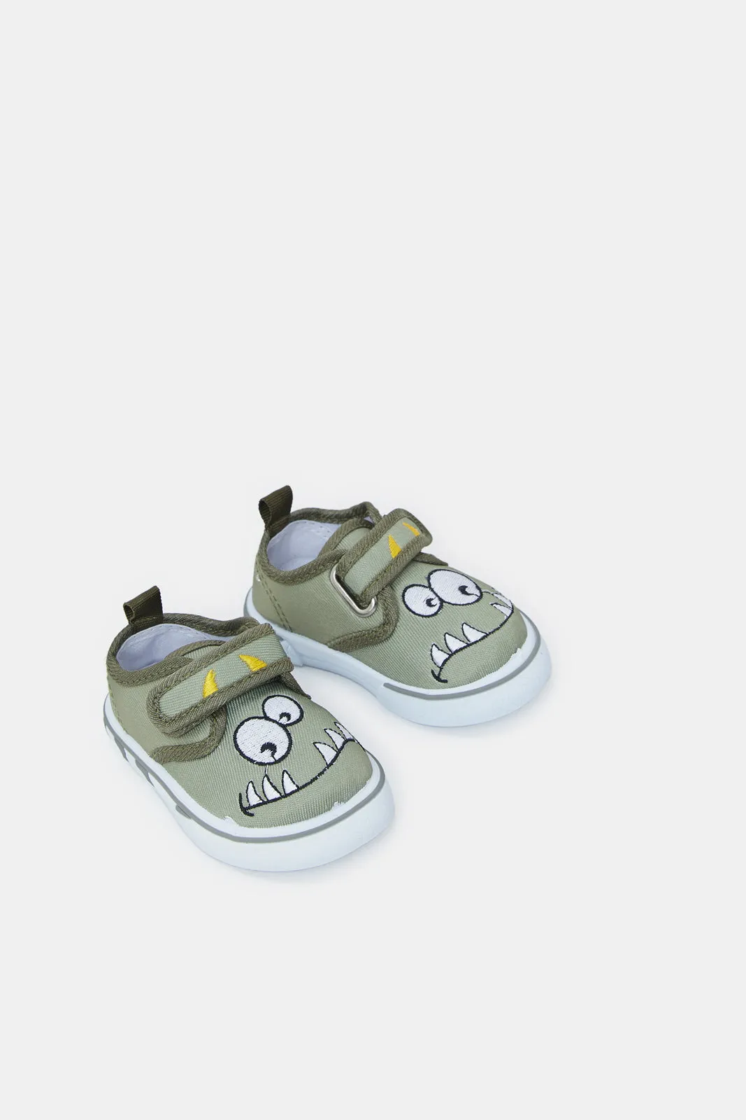 Infant Boys Green Velcro Pump