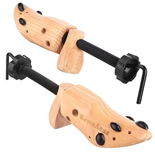 KevenAnna Pair of Premium Professional 2-way Cedar Shoe Trees, Wooden Shoe Stretcher for Men or Women (Medium)