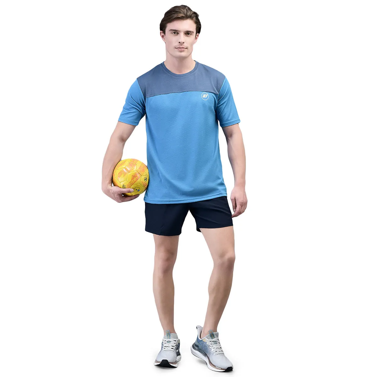 KI Dry Fit Pastel Blue Active Wear T-Shirts - Performance Gear for Gym Enthusiasts and Outdoor Athletes