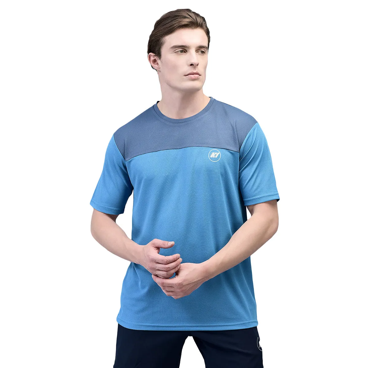 KI Dry Fit Pastel Blue Active Wear T-Shirts - Performance Gear for Gym Enthusiasts and Outdoor Athletes