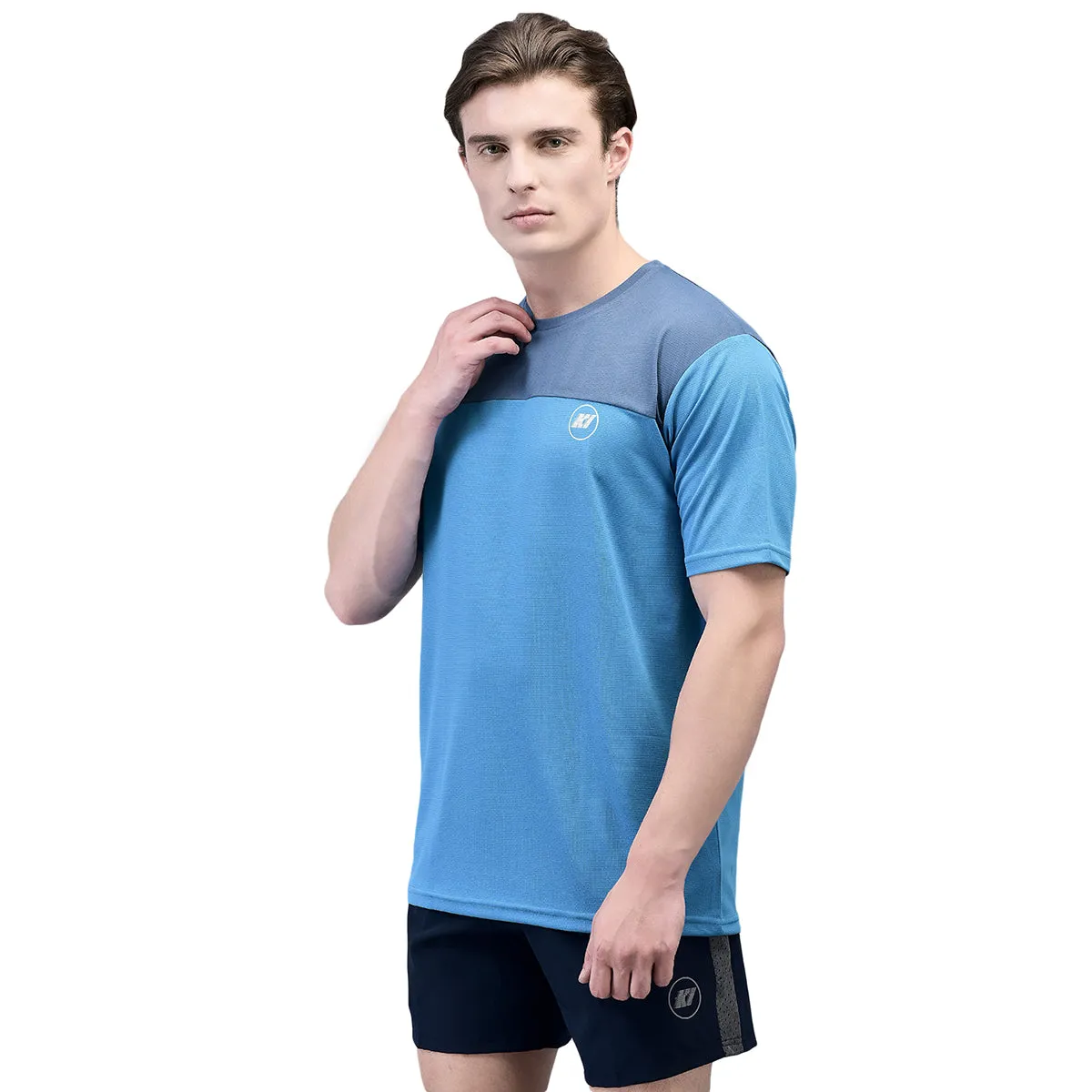 KI Dry Fit Pastel Blue Active Wear T-Shirts - Performance Gear for Gym Enthusiasts and Outdoor Athletes