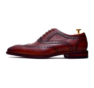 Lincoln - Brown Leather Wingtip Oxfords