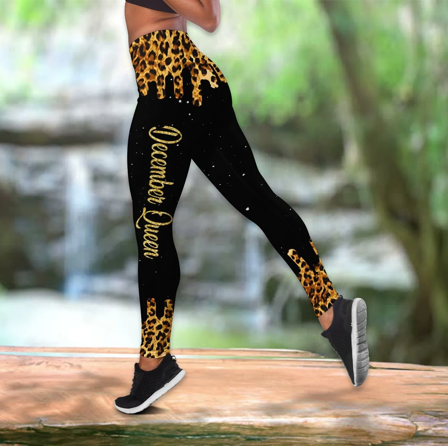 Lips Leopard Queens Are Born In December Jesus - Christian Tank Top And Legging Sets For Women