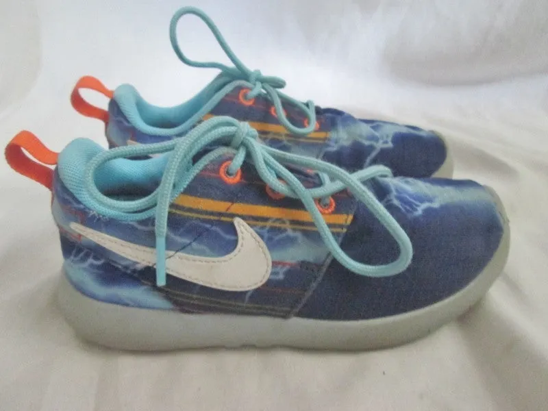 Little Kids Nike 749355-401 ROSHE RUN PRINT Sneakers Sports Shoe Trainer 11.5