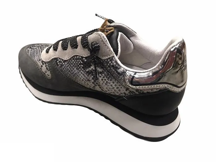 Lotto Leggenda sneakers bassa da donna Wedge Python 215091 1LT grigio asfalto-nero