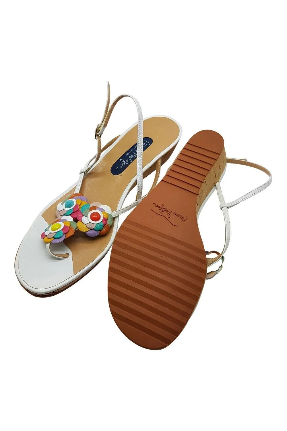 MARIO BOLOGNA White Toe Post Sandals (8)