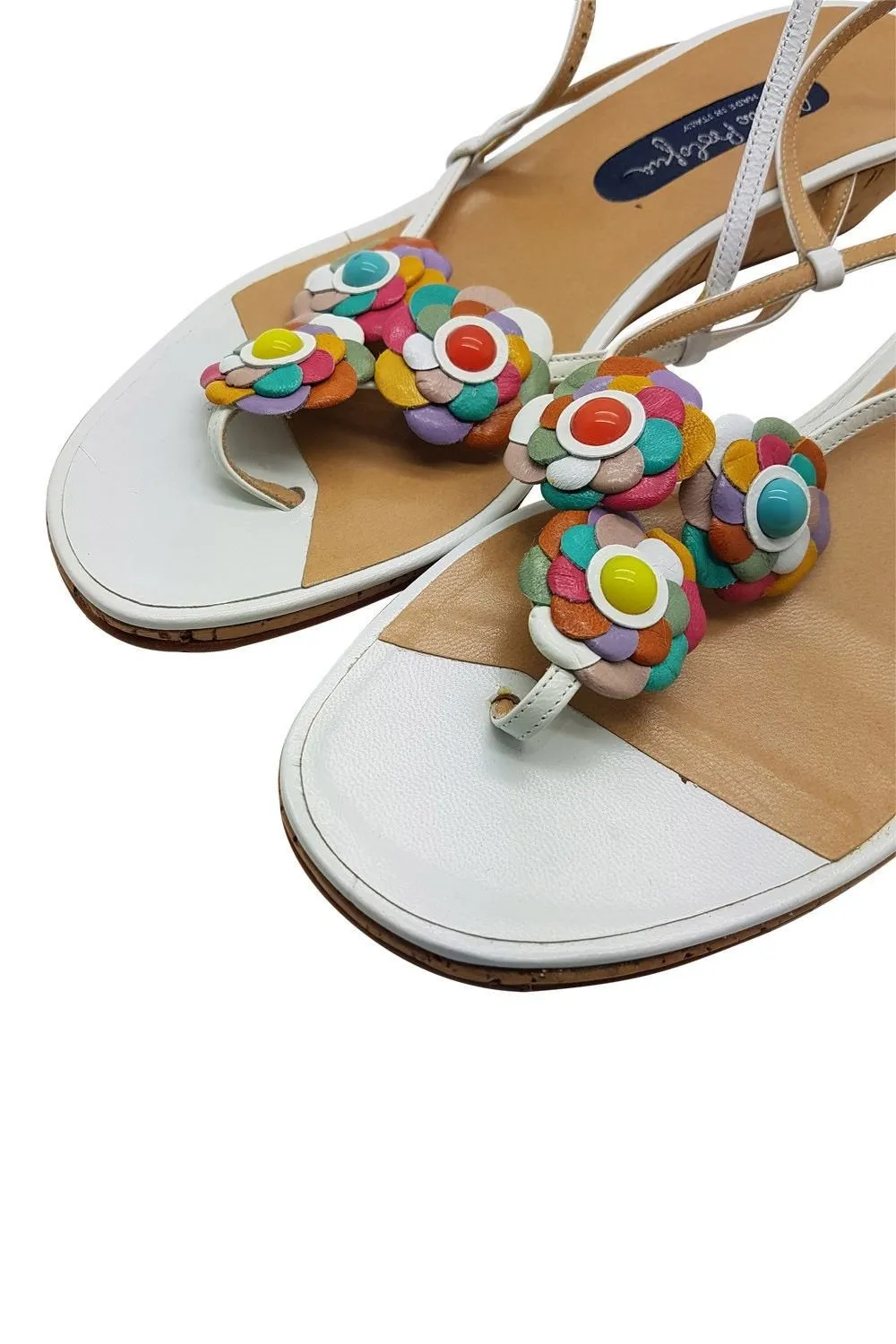 MARIO BOLOGNA White Toe Post Sandals (8)