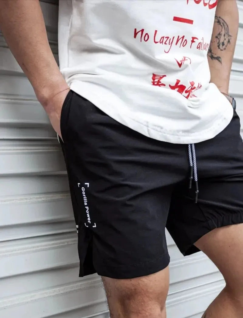 Men Hot Shorts Light Weight Thin Short Pants Running Squat Fitness Shorts Men GYM Wear Quick-drying Drawstring Shorts