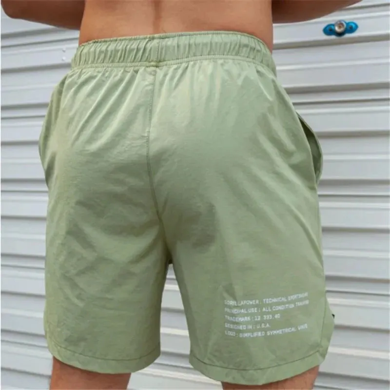 Men Hot Shorts Light Weight Thin Short Pants Running Squat Fitness Shorts Men GYM Wear Quick-drying Drawstring Shorts