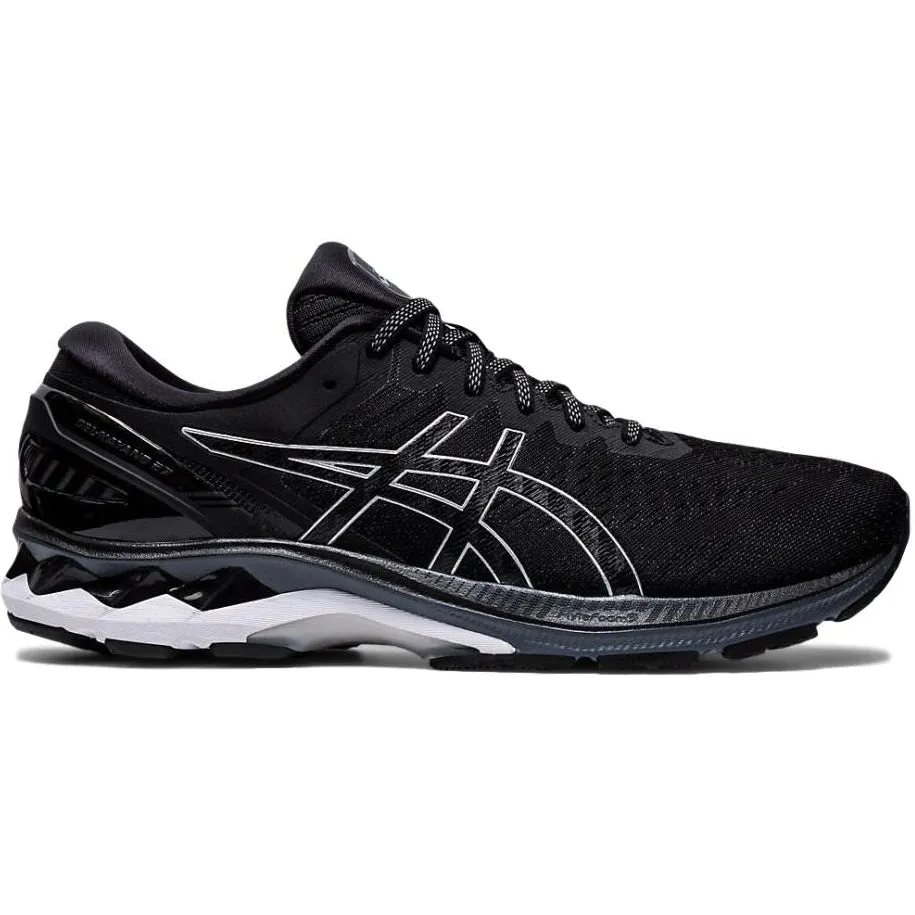 Men's Asics Gel-Kayano 27, Black/Pure Silver, 9.5 4E Extra Wide