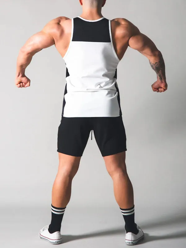 Men's Contrast Stitching Fitness Casual Vest