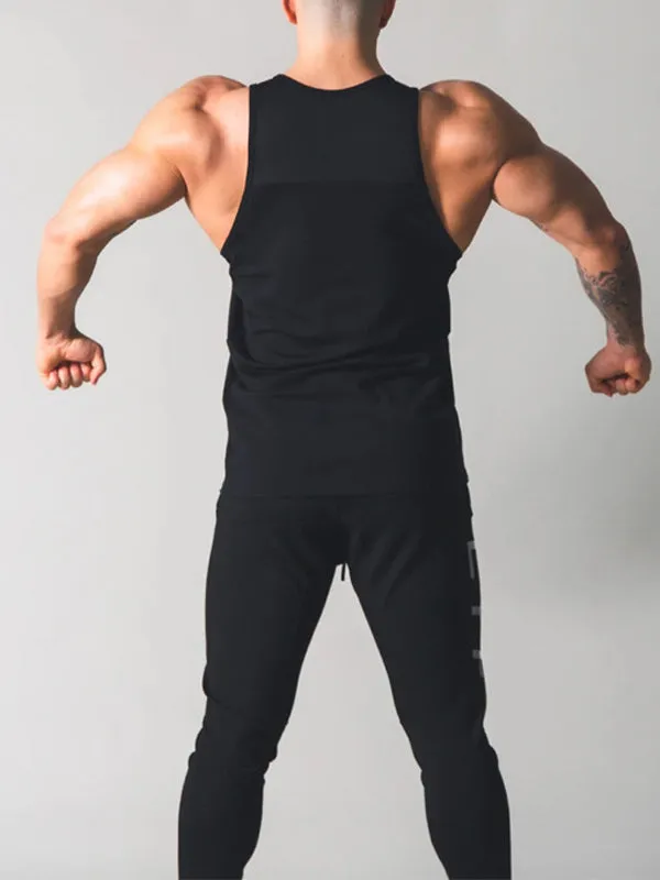 Men's Contrast Stitching Fitness Casual Vest