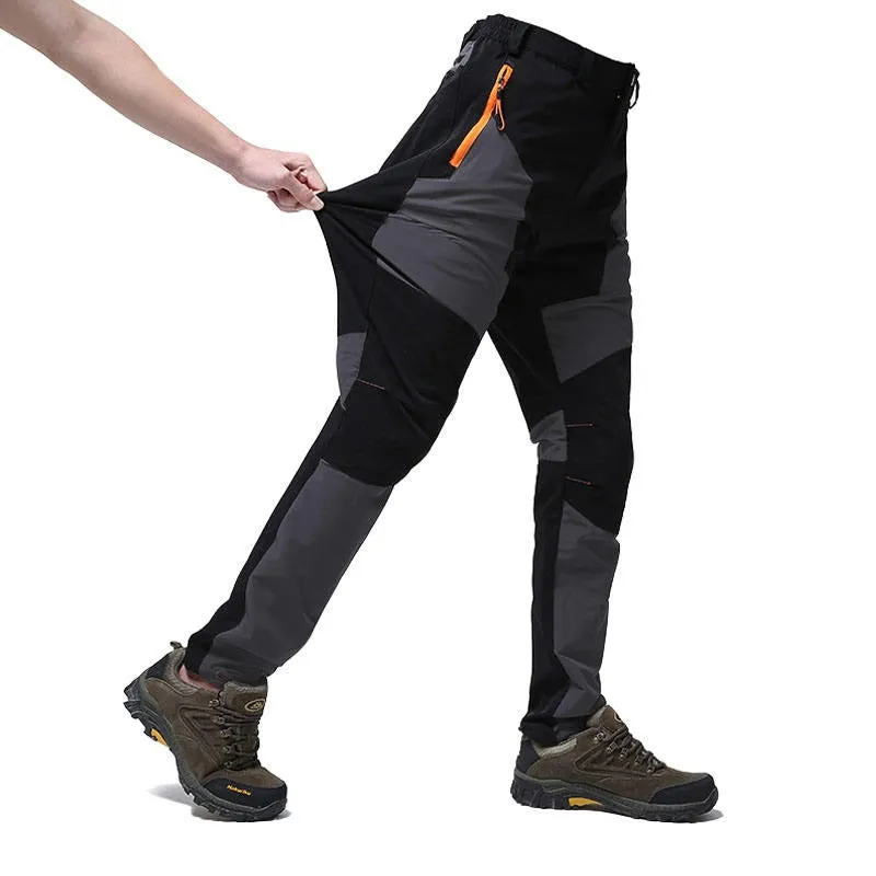 Men's Pants Breathable Waterproof Hiking Outdoor Climbing Thin Elasticity Quick Dry Trousers