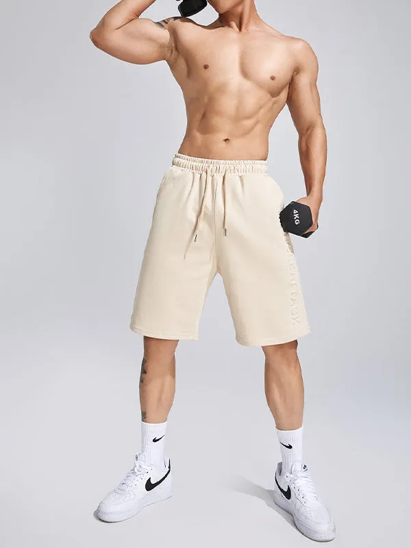 Men's Solid Fitness Casual Shorts