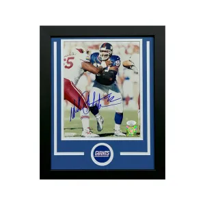 Michael Strahan Hand Signed & Framed New York Giants 8x10 Football Photo