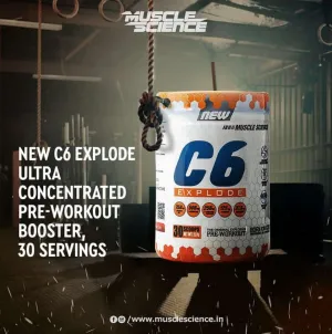 New C6 Explode Ultra Concentrated Pre-workout Booster | 30 Servings | Mango