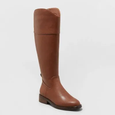 New - Women's Sienna Tall Dress Boots - A New Day Brown 9.5WC