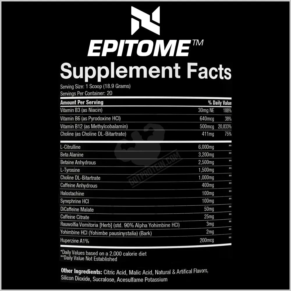 Nutra Innovations Epitome Hardcore 20 Servings