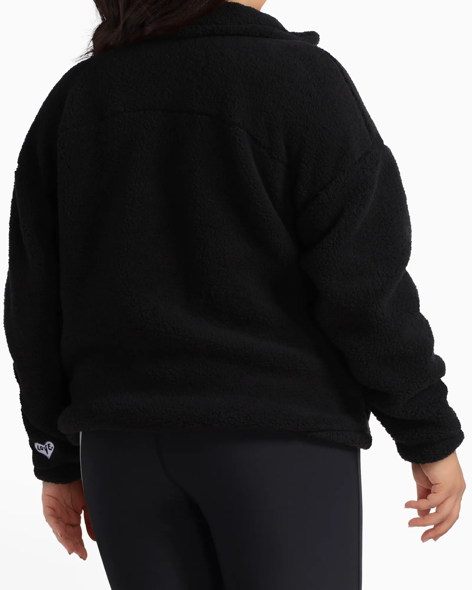 Odyssey Cozy Quarter Zip Fleece | Black / Pink