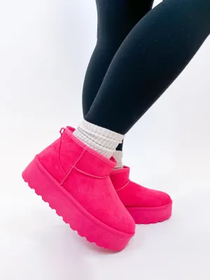 Onyx Platform Ankle Boots - Fuchsia