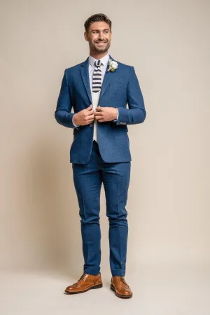 Orson Blue Suit with Marco Scoop Waistcoat