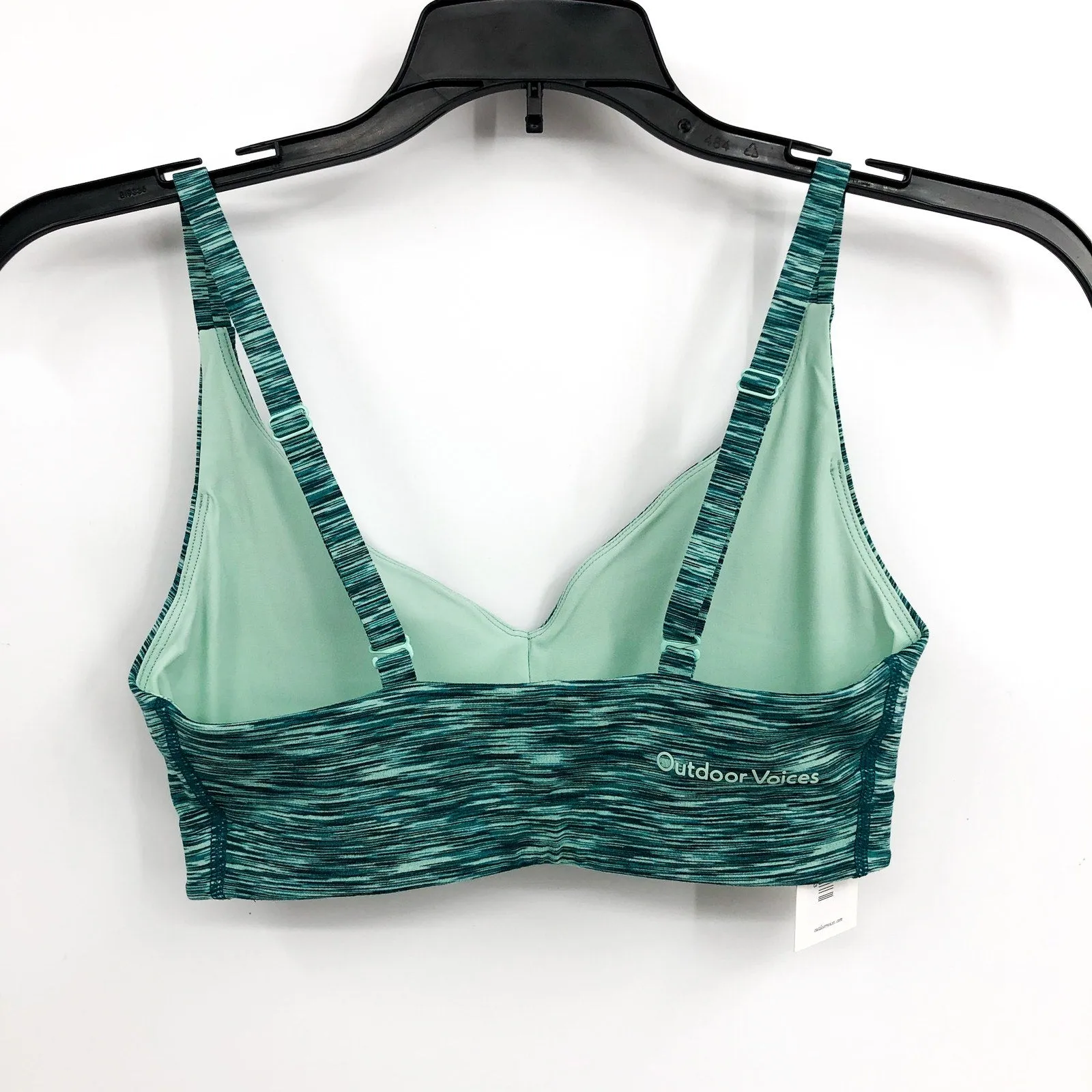 OUTDOOR VOICES Womens Flow Freeform Bralette XXS Green Patina Mix Quick Dry NWT